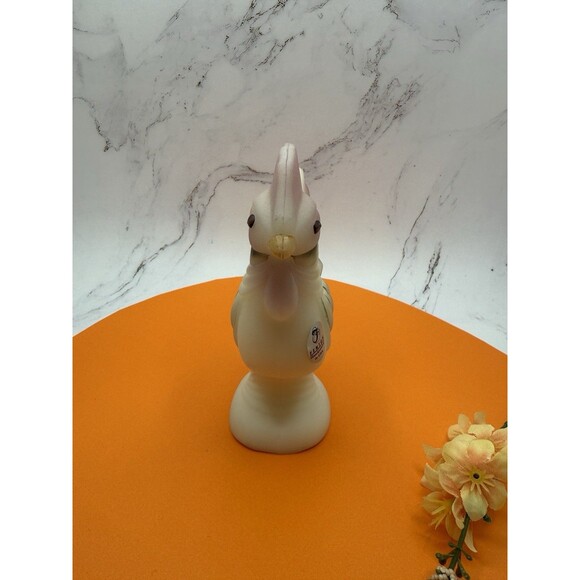 Fenton Hand Painted Burmese Satin Rooster Signed by C.A. Hall - 5 1/4" Tall - Picture 9 of 9